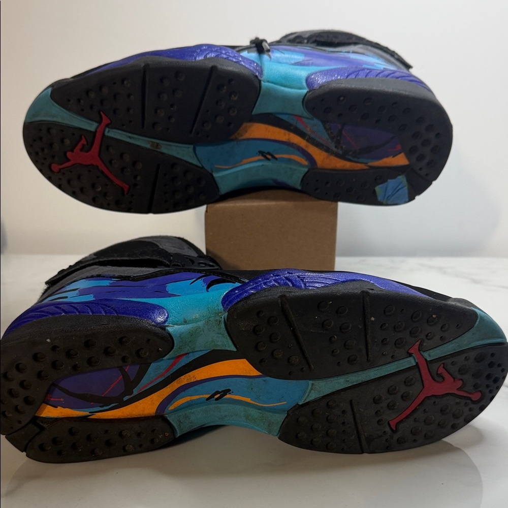 Jordan 8 Retro Aqua Concord Grape/Black 2015 305381-025 Size US 10 - Picture 6 of 8
